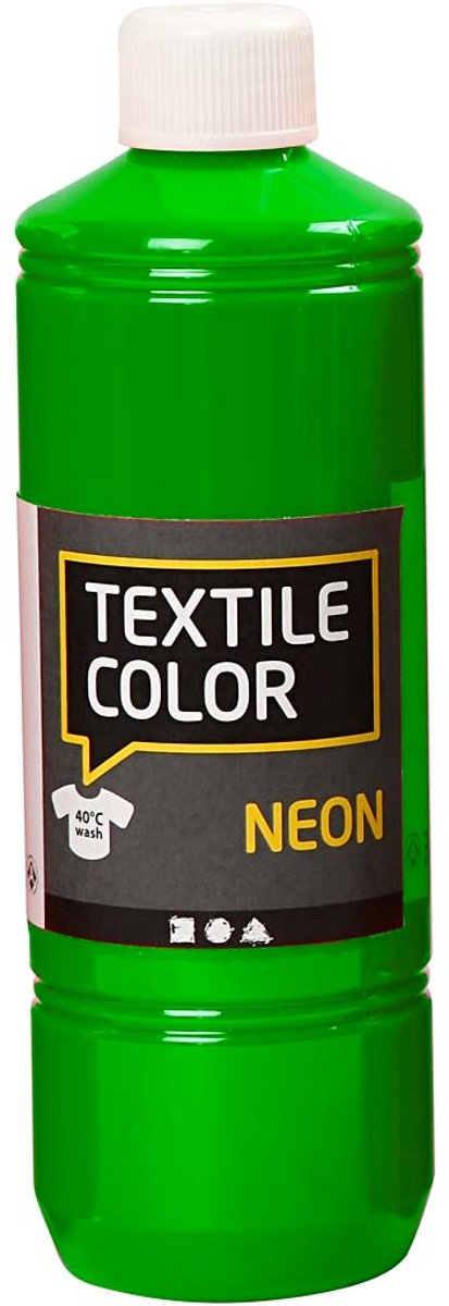 Textile Color, neon groen, 500ml [HOB-34226]